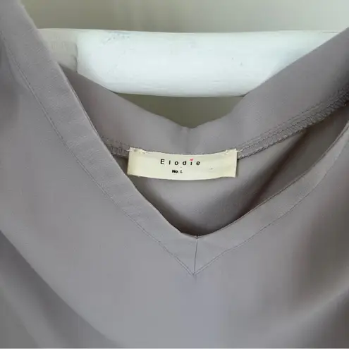 Elodie Cold Shoulder 3/4 Sleeve Blouse Gray