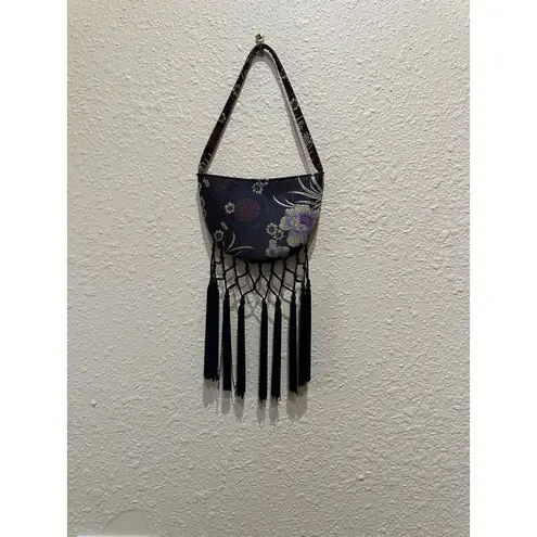 Vintage Chinese Brocade/Fringe Evening Bag Circa 60’s Black