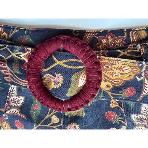 Farm Rio NWT Black Berry Garden High Waist Bermuda Shorts Size 28