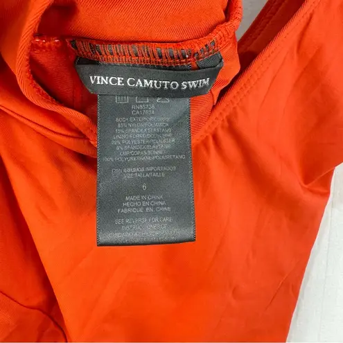 Vince Camuto  Coral Orange One Piece Swim Suit Size 6 thumbnail 2