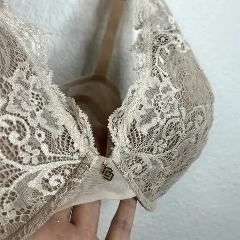 Third Love Lace Contour Bra Womens Size 34F Cream Soft Pink