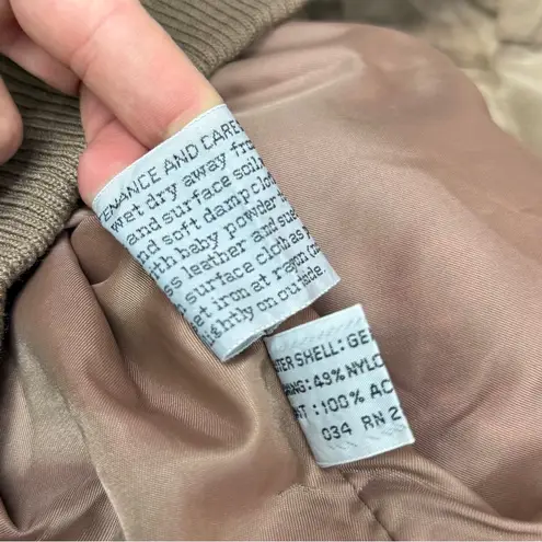 Members Only Vintage Tan Suede Bomber Jacket – Size 42 (Fits Women’s S–M)