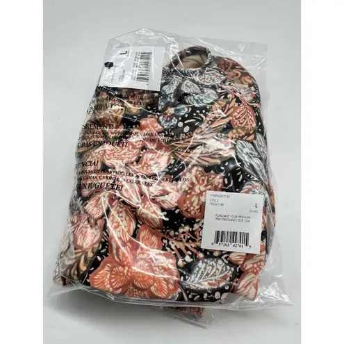 A pea in the pod NWT Maternity Pink Floral One Piece Bathing Suit Size Large