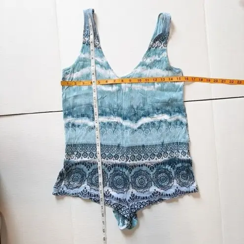 Forever 21 Rompers Blue Ocean Beach Short Jumpsuit Resortwear Size XS/S See Pics