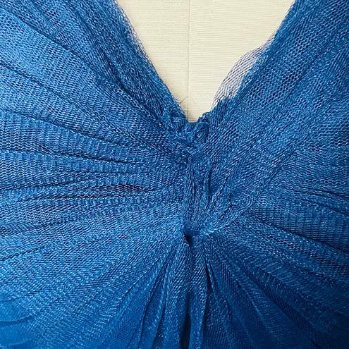 Allure Bridesmaid Style 1450 Navy Tulle Dress 10 Blue