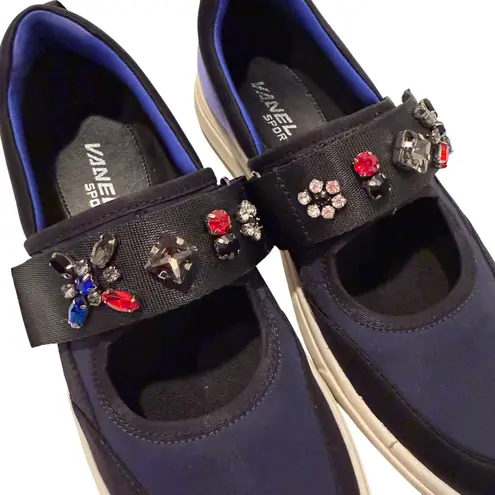 VANELi Sport Oldys Embellished Color Block Mary Jane Sneaker Women's 7.5W Navy Black Size 7.5
