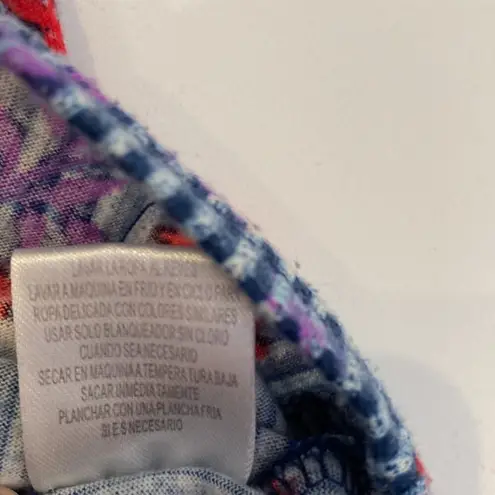 French Laundry Women’s Button Down Blouse Roll Tab Long Sleeves Floral EUC Sz M