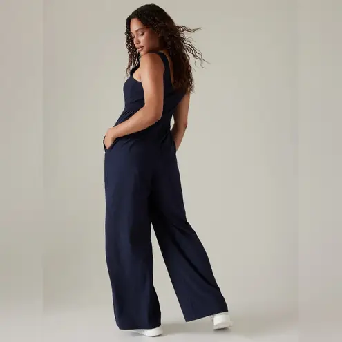 Athleta NWT  Passenger Jumpsuit navy blue color Size Small thumbnail 2