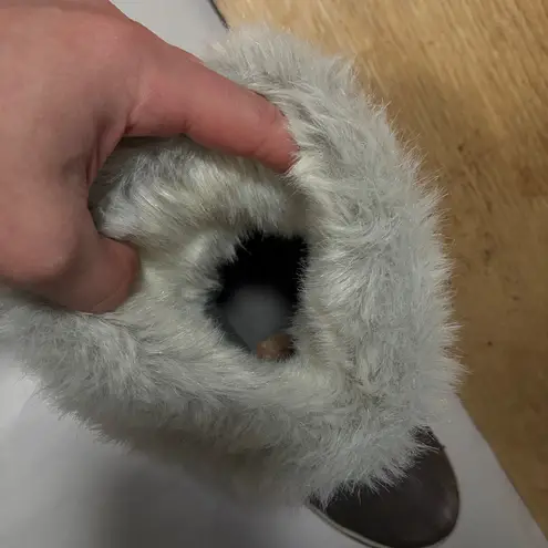 LL Bean Tek 2.5 Rangeley Insulated Faux Fur Trim Waterproof Winter Snow Boots 7 Gray