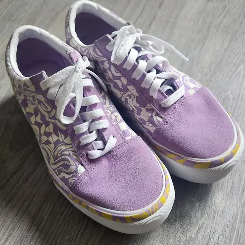 Vans  Old Skool Stacked Wavy Days Platform Shoes Lilac 5.5 Men / 7.0  Women