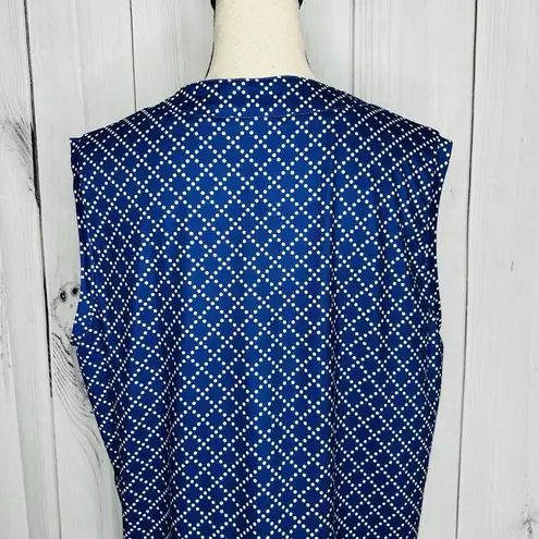 Halife Sleeveless Tunic Top Womens Sz XL Blue Lightweight Comfort Stretch Soft