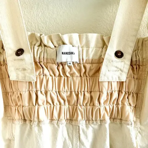 Nanushka Sally Denim Creme Midi Dress XS