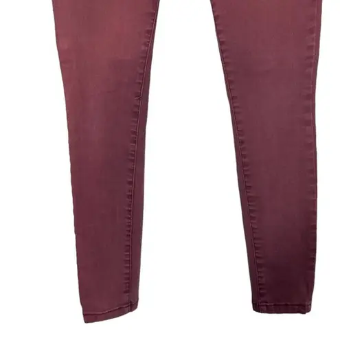 Ashley Mason Light Maroon Zipper Detail Ankle Skinny Denim Jeans Women Sz 5/27