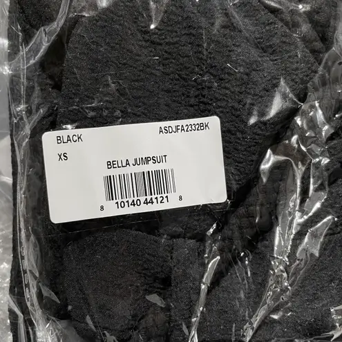 Area Stars New Long Sleeve Button Front Belted Jumpsuit Bella Black Size XS