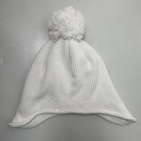 Nike Golf Beanie Pom Ear Flaps White Lined Women’s One Size Ski Snow Warm