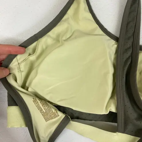 Avia Women's gray green lightly padded full coverage high intensity cross sports bra