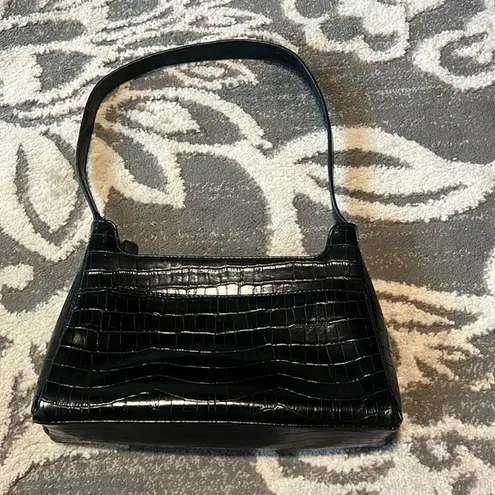 Liz Claiborne  crazy horse black leather shoulder bag. Excellent condition.