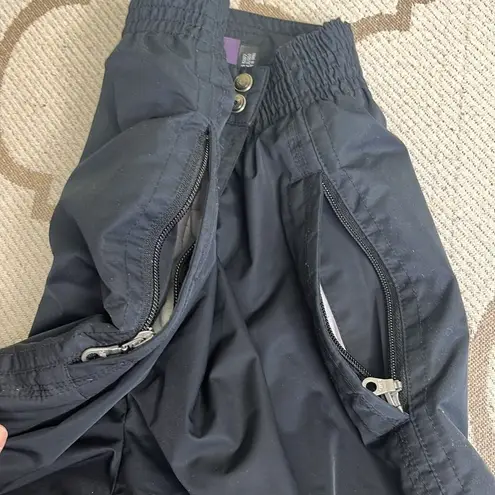 Killy Black Stretch Waist Zip Pocket Ski Snowboarding grip elastic hem Pants Size 8