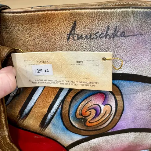 Anuschka Leather Hand Painted shoulder bag. NWT