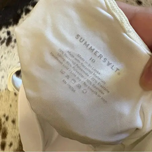 Summersalt The Perfect Wrap One-Piece Swimsuit In Sea Urchin & White Sand Sz 10