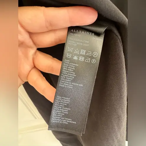 All Saints Black Trench Coat