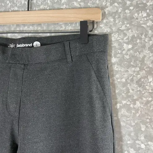Betabrand Charcoal Gray Pull On Dress Pants Yoga Pants - Size Large - Mid Rise