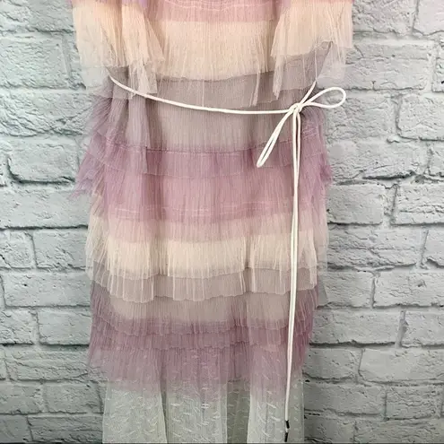 Elliatt Revolve Multicolor Marigold Ombré Tulle Dress L