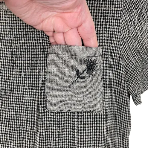 carole little Vintage 90s Patchwork Gingham Print Floral Maxi Dress Women’s 8