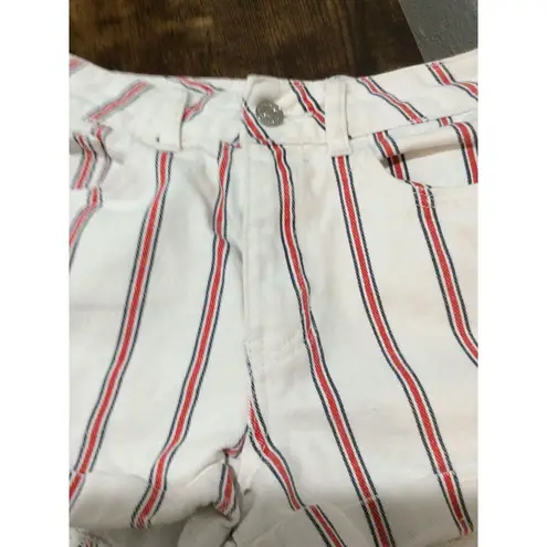 PacSun  Los Angeles Mom short striped red white blue Size 23 cotton  2" inseam