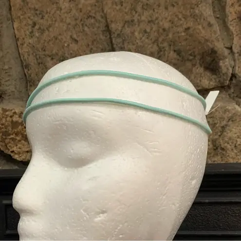 Juicy Couture  Pam Gela Elastic Gold Heart Charm Light Blue Headband