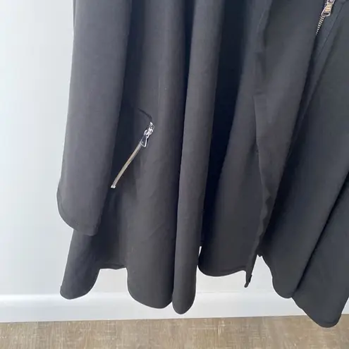 Neiman Marcus PATRIZIA LUCA NWT Trench Coat Women’s M Swing Jacket Black Y2K Goth Cyberpunk