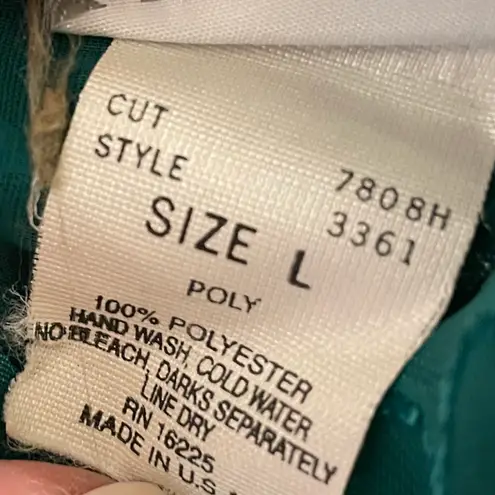 Shirley Of Hollywood Vintage Gown Nightie Lace Sheer Emerald Green Large