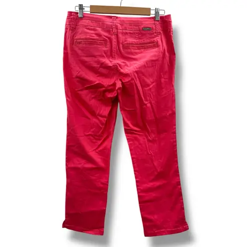 BKE Payton Straight Leg Pants Women’s Size 27 Pink Casual Stretch Mid Rise