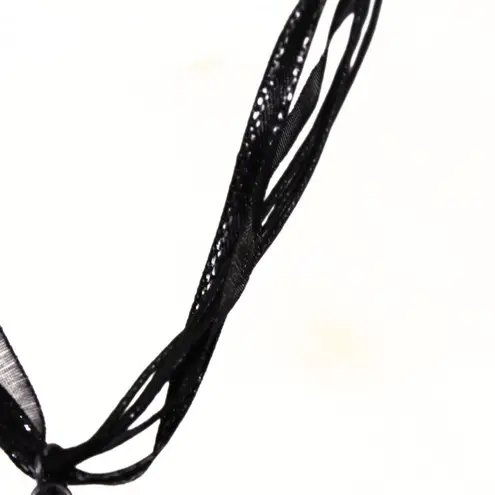 Handmade Gothic Victorian "Wings of the Departed" Goth Skeletal Bat Ribbon Necklace