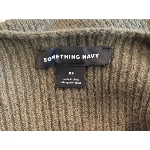 Something Navy Fitted Ribbed Mini Tunic Sweater Dress Size XS