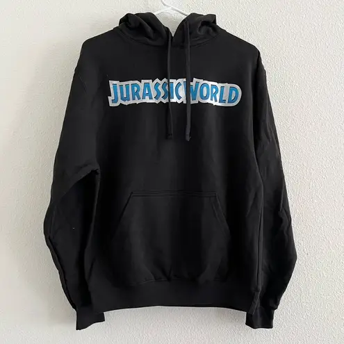 NWT Universal Studios Jurassic World Black Pullover Kangaroo Pocket Hoodie Small