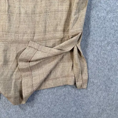 Jessica Howard Vintage Vest Women's 14 Button Front Tan Pocket Lightweight 90s