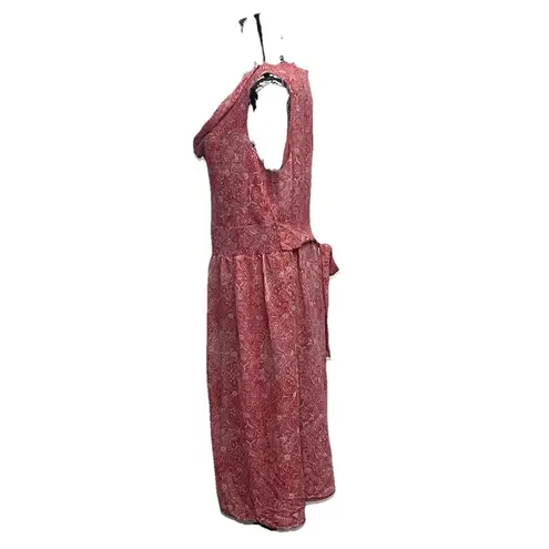 Coldwater Creek Vintage Y2K Silk Floral Midi Dress Women’s 14 Boho Cottagecore