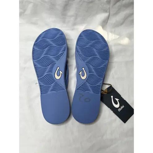 Olukai Womens Aka Cloud Blue Thong Toe Flip