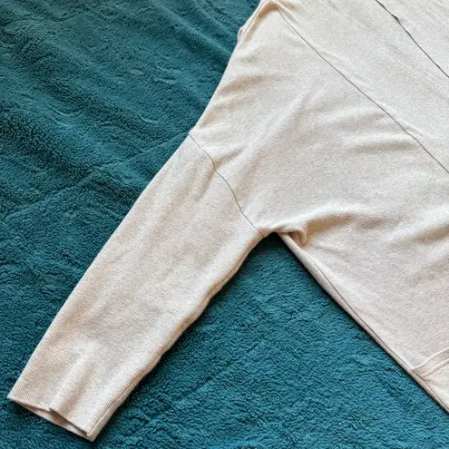 Pact Airplane Wrap Open Front Cardigan M/L Organic Cotton Relaxed Lounge Travel Tan Size undefined