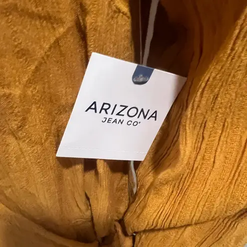 Arizona Jeans Arizona Jean Co long sleeve mustard yellow wrap top size small NWT