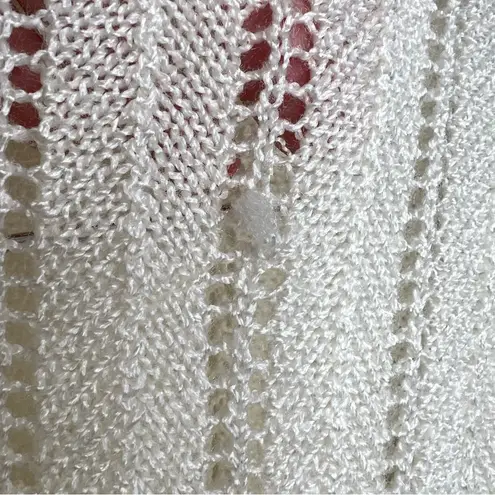 Vintage Billie Jo Open Knit Pastel Sweater Fits like a medium Blue Pink Chevron