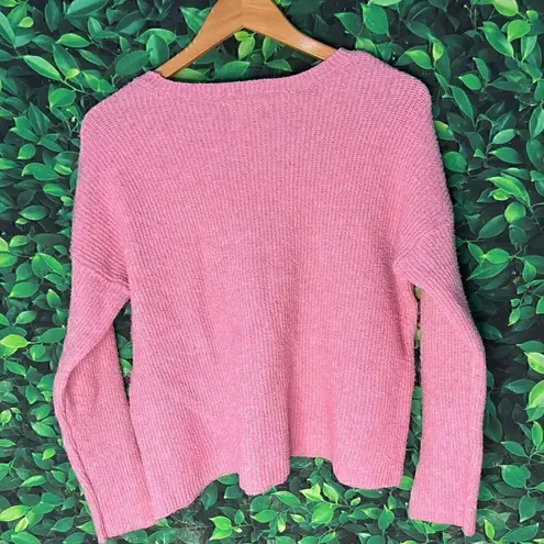 Cute / Trendy long sleeve cozy warm , casual pink rose sweater L. Arizon… Size L