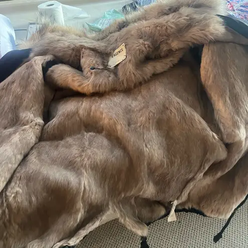 L'Agence L’AGENCE Fur lined parka coat size small