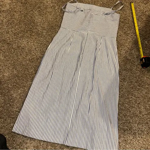 FRNCH Women’s Blue & White Striped Sundress Sz Large **see description