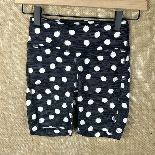 Outdoor Voices  Move Free 6” Shorts Black‎ Polka Dot XXS NWT