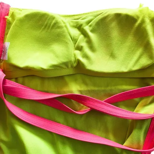 Body Glove Tati West Retro Colorblock Crisscross High One Piece Swimsuit Medium