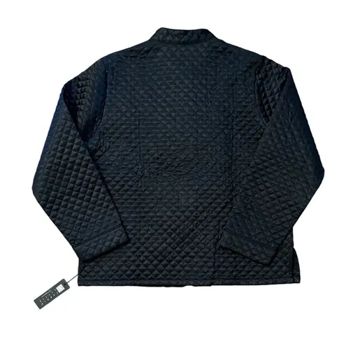 Carole Little Intimates Black Quilted Mandarin Jacket XL Frog Closures NWT