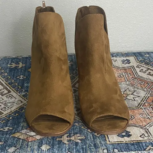 Zigi Girl Fall Brown Open Peep Toe Heel Boots Women’s Size 11M