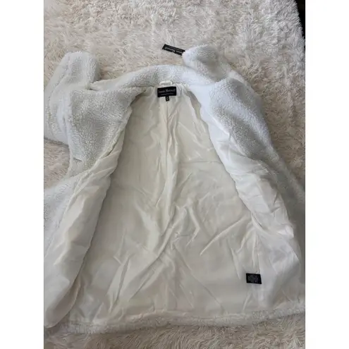 Jason Maxwell Teddy Bear Coat Winter Warm Plush Faux Fur Jacket Ivory Medium - Image 8